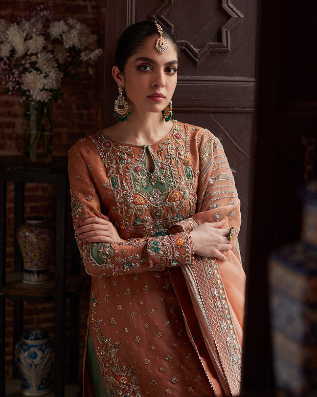 Latest Salwar Kameez and Dupatta Dress in Raw Silk Fabric