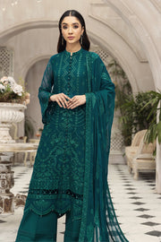 Latest Sea Green Pakistani Dress in Chiffon 2022