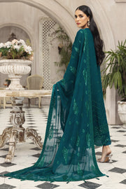 Latest Sea Green Pakistani Dress in Chiffon Fabric