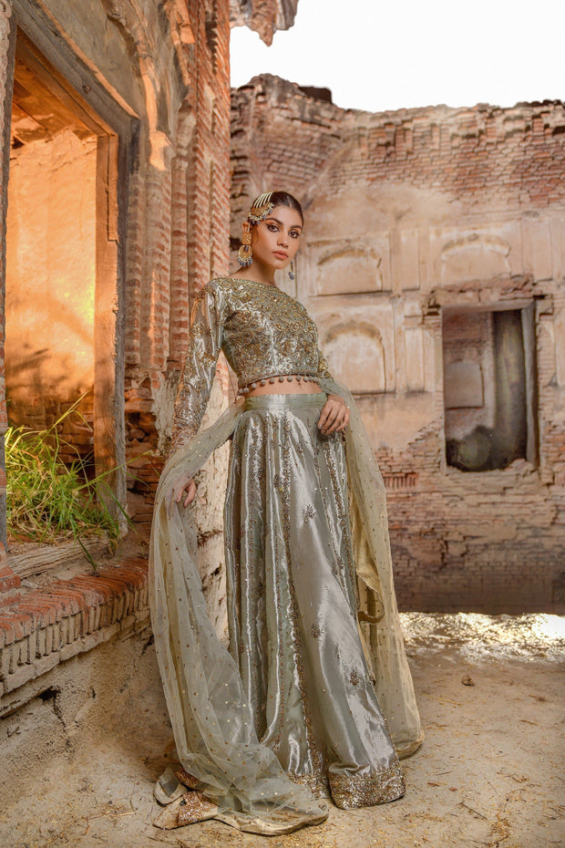 Latest Tissue Lehenga Choli Pakistani Bridal Dress
