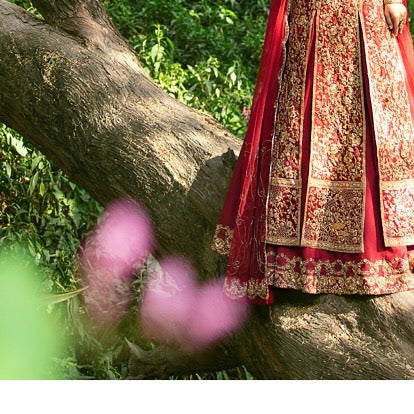 Latest Traditional Bridal Red Dress Pakistani Online