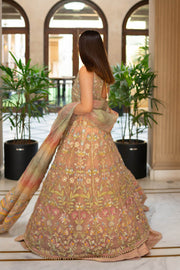 Latest Traditional Lehenga Frock Bridal Dress Pakistani