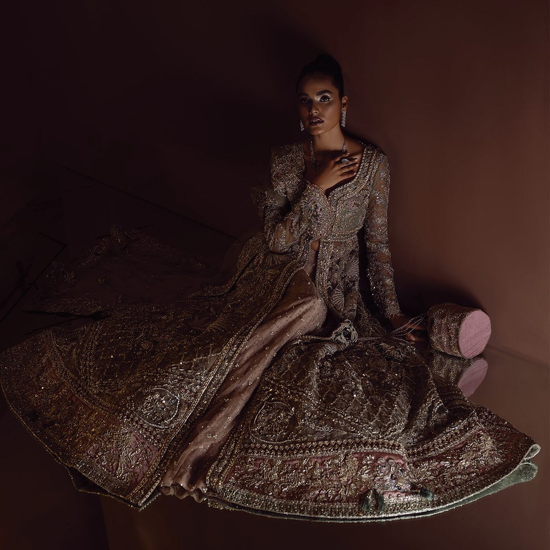 Luxury Pakistani Bridal Dresses - Traditional Lehenga Gown
