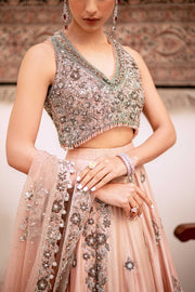 Latest Traditional Pink Lehenga Bridal with Choli Dress