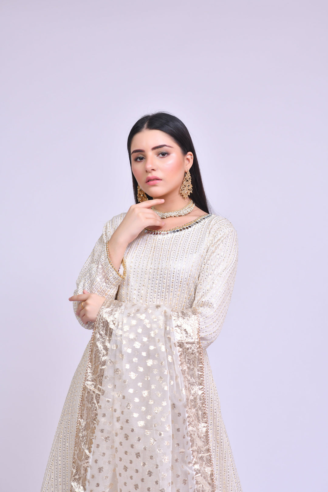 Latest Traditional Pishwas Chiffon Frock Pakistani Eid Dress