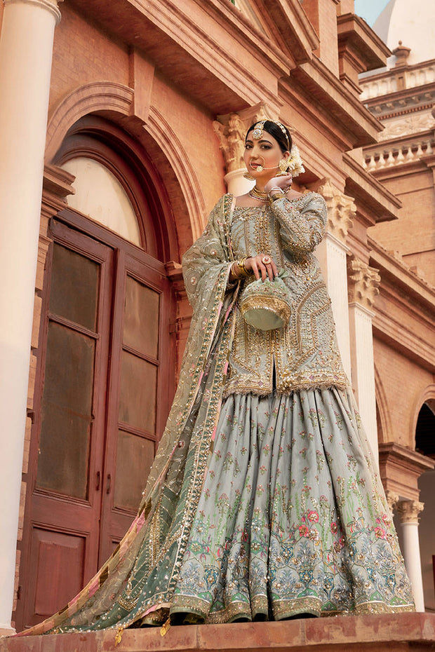 Latest Traditional Raw Silk Gharara Kameez Bridal Dress