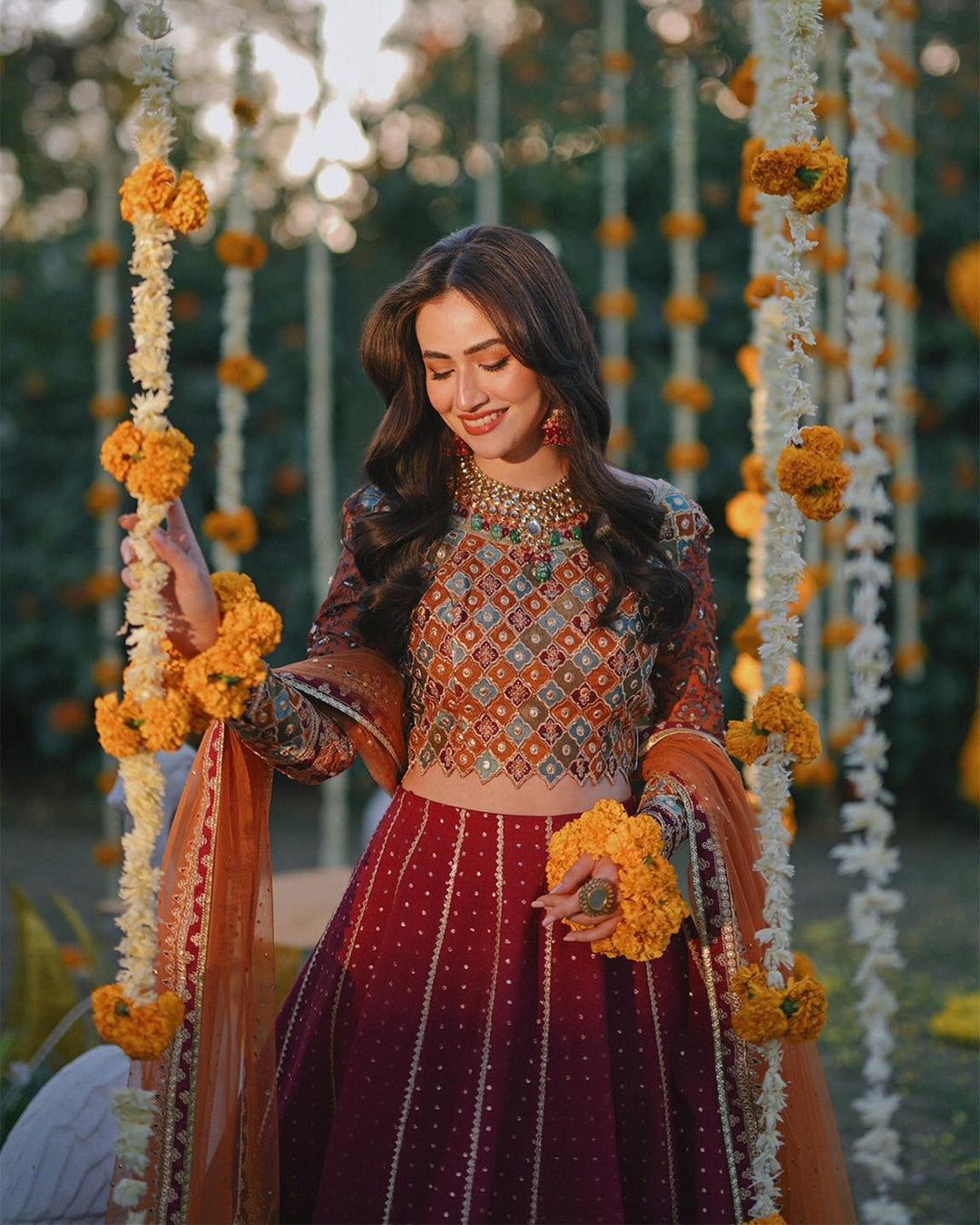 Latest Traditional Wedding Lehenga with Choli and Dupatta