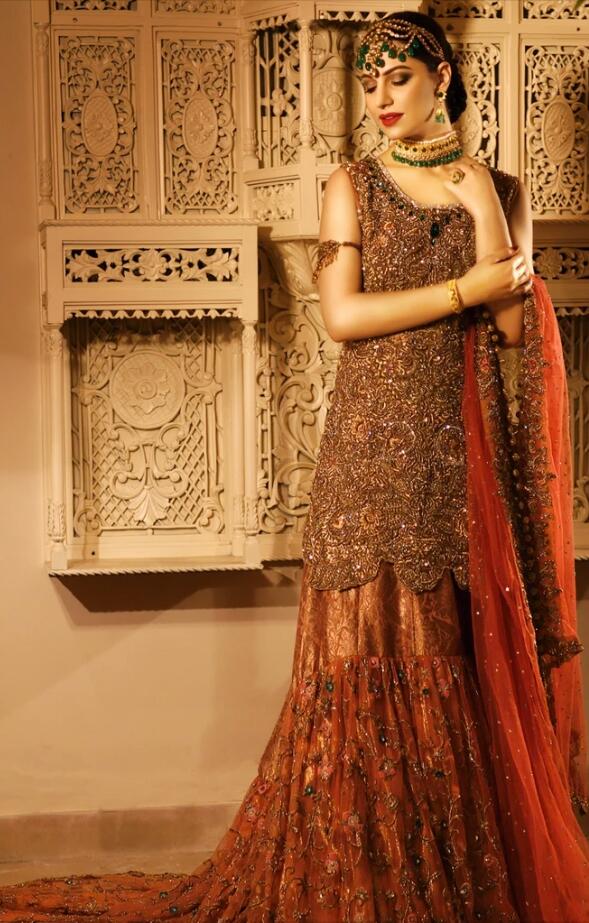 Latest Trail Wedding Lehnga in Orange Red Color