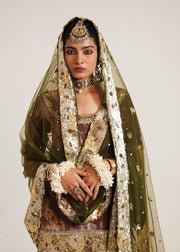 Latest Velvet Gharara Kameez and Net Dupatta Wedding Dress