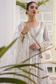 Latest White Chiffon Angrakha Pakistani Dress Online
