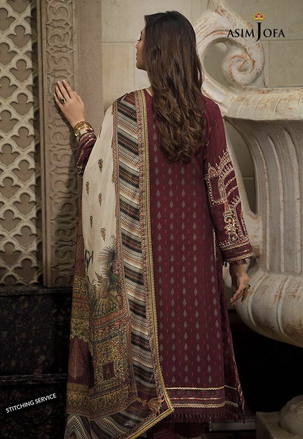 Latest Eid Wear for Women in Maroon Color Backside