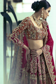 Stunning Full Flared Indian Wedding lehenga 2