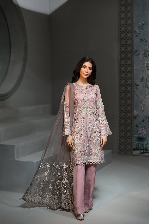 Designer embroidered hot sale chiffon dress