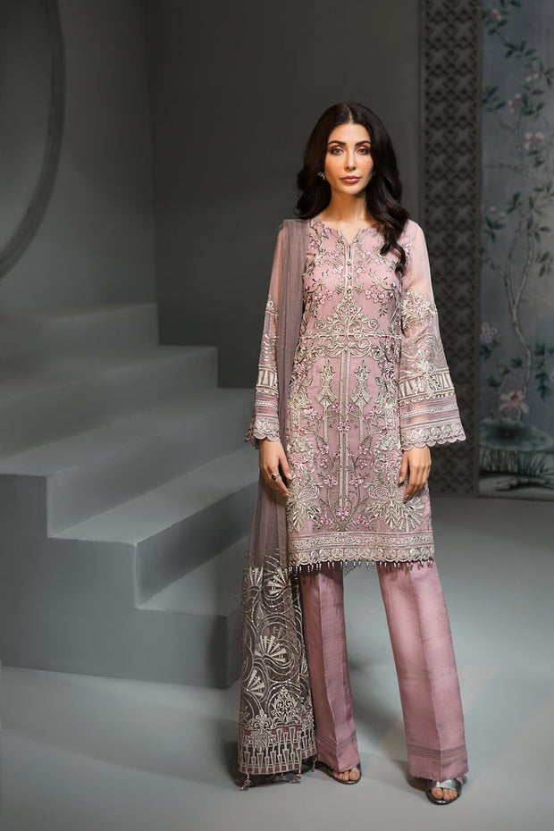 Pakistani Chiffon Party Dress in Elegant Design Model Look