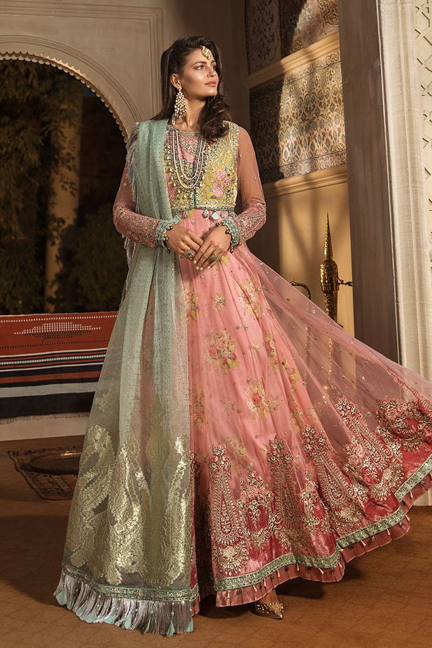 Latest Embroidered Pakistani Designer Dress in Pink Color