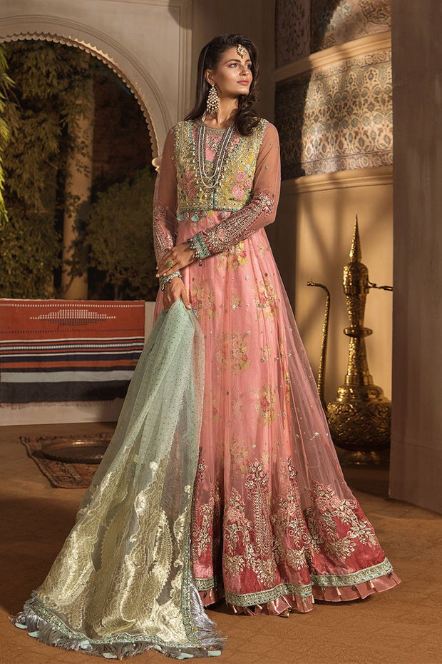 Latest Embroidered Pakistani Designer Dress in Pink Color Dupata View