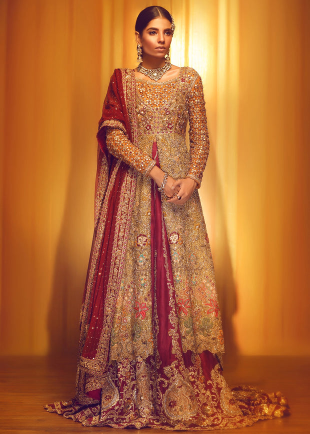 Latest Pakistani Heavy Bridal Lehnga for Wedding Nameera by Farooq