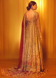 Latest Pakistani Heavy Bridal Lehnga for Wedding Backside View