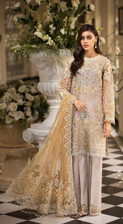 Latest Pakistani designer outfit in lavish carla color