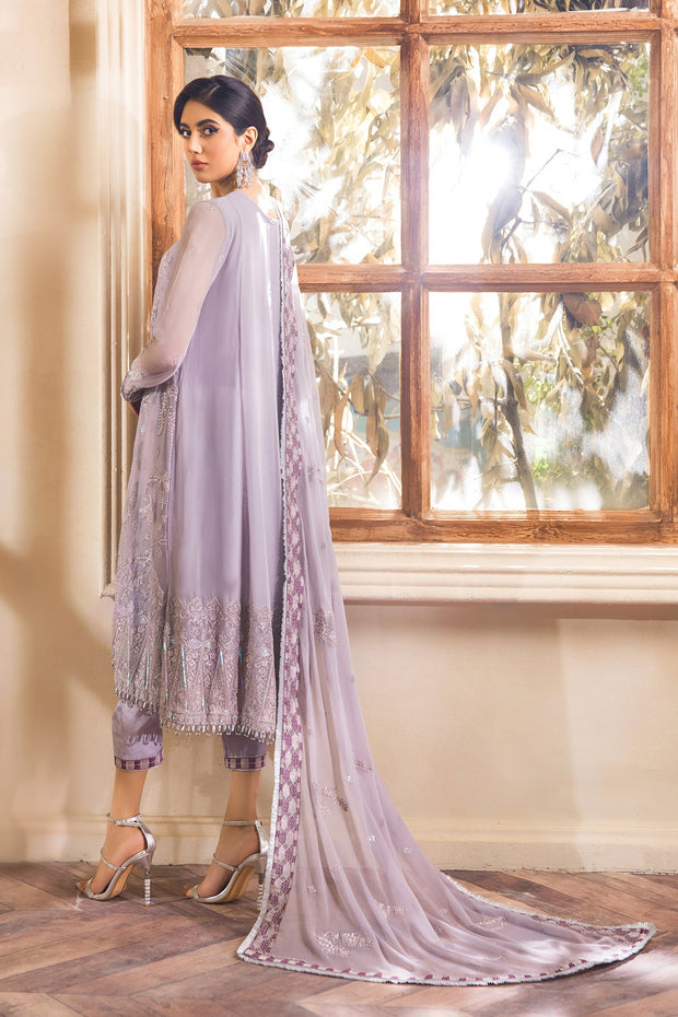 Lavender Pakistani Dress with Fine Embroidery Latest