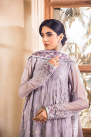 Lavender Pakistani Dress with Fine Embroidery Online