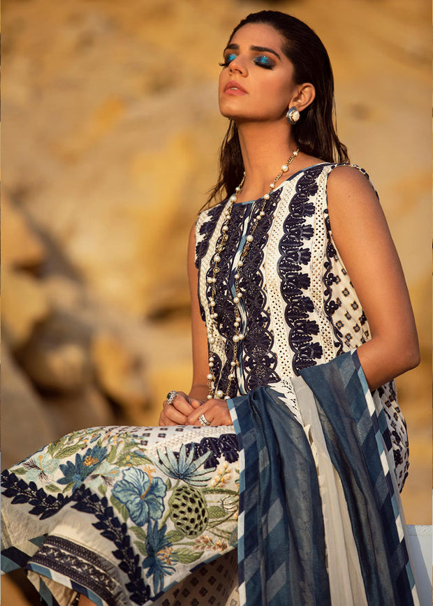 Lawn Blue Salwar Kameez