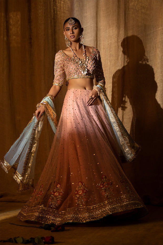 Pastel colors dress for indian wedding store