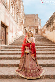 Lehenga Choli Dress for Wedding in Red Color