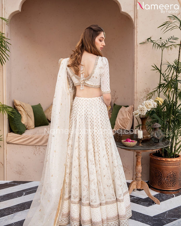 Off white lehenga online cheap