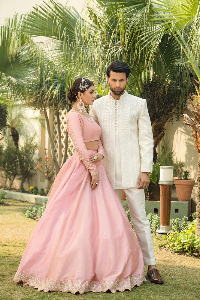 Elegant Pink Pakistani Bridal Lehenga and Choli