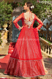 Lehenga Choli with Angrakha Style Bridal Dress