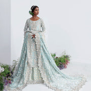 Lehenga Kameez Dupatta Blue Bridal Dress Pakistani