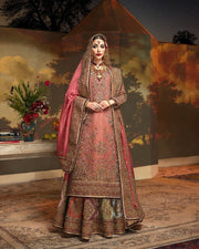 Lehenga Kameez Dupatta Pink Pakistani Bridal Dress Online