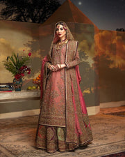 Lehenga Kameez Dupatta Pink Pakistani Bridal Dress