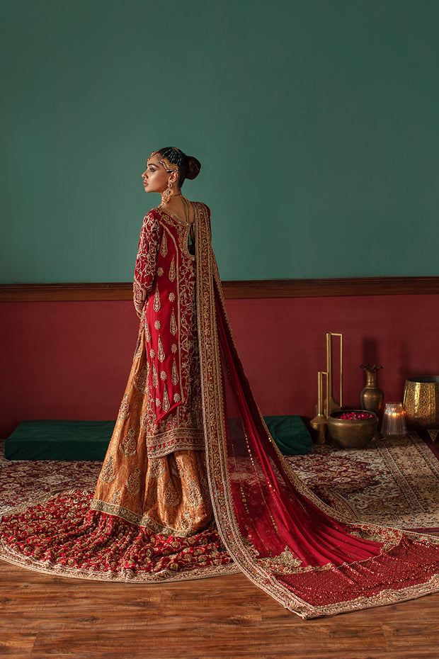 Lehenga Kameez Dupatta Red Bridal Dress Pakistani