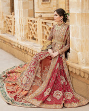Lehenga Kameez Red Bridal Dress Pakistani