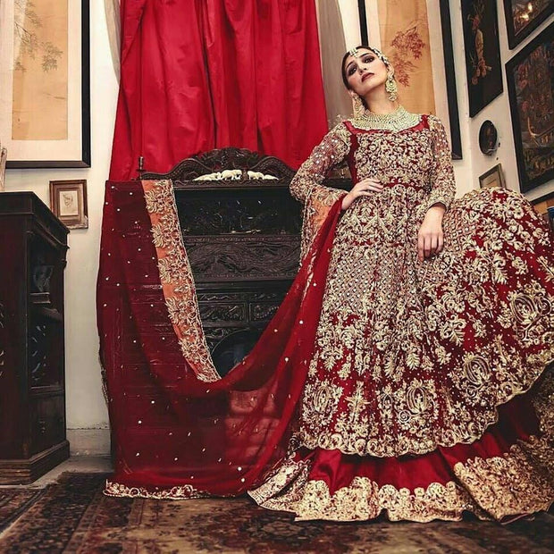 Lehenga with Anarkali Style Asian Bridal Wear 2019