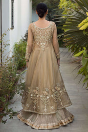 Lehenga and Front Open Gown Pakistani Nikkah Bridal Dress