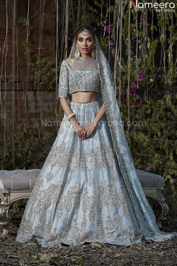  Light Blue Lehenga Choli