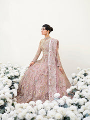 Light Pink Bridal Lehenga Gown Pakistani Wedding Dress