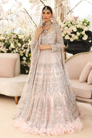 Light Silver Lehenga Pishwas Pakistani Wedding Dresses