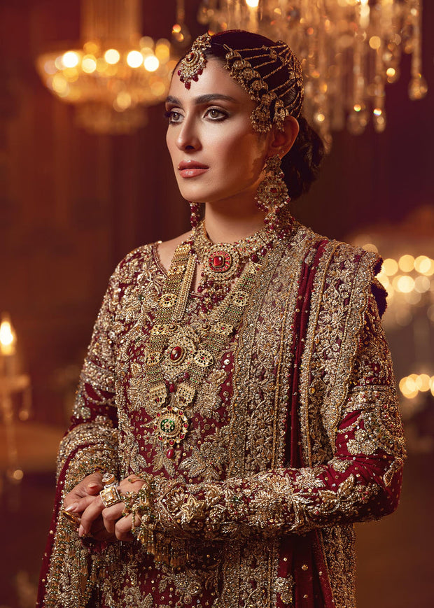 Long Kameez Red Lehenga Pakistani Wedding Dresses 2023