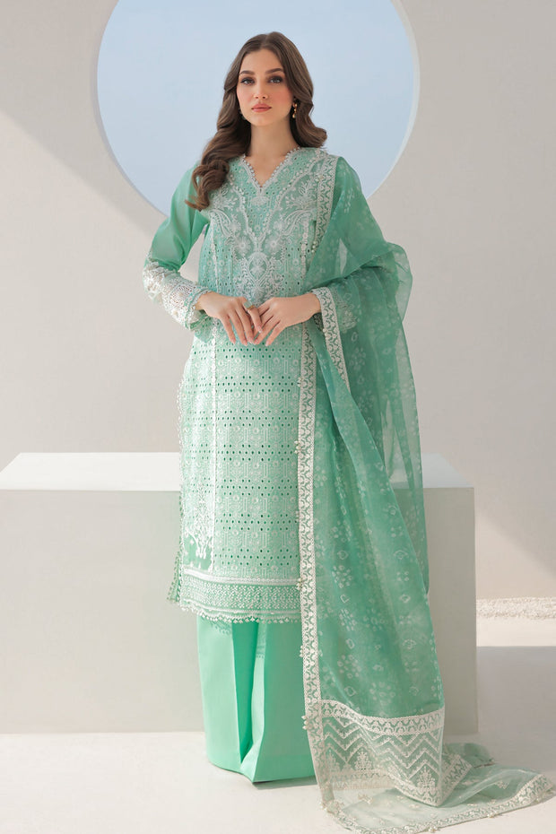Long Mint Green Kameez With Trouser Pakistani Dress