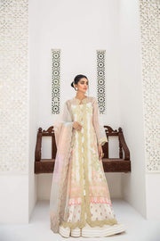Long Organza Frock in White Color