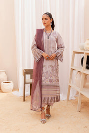 Long Paneled Lilac Kameez with Trousers Pakistani Party Dress 2023