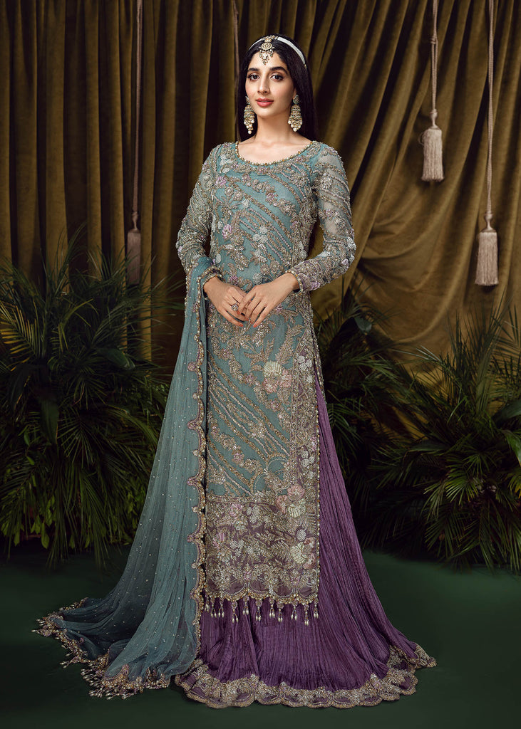 Long Shirt Lehenga Shirt for Pakistani Wedding Dresses – Nameera