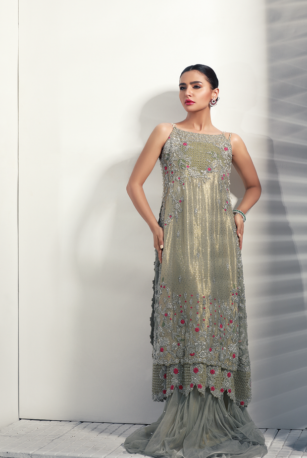Long Shirt  Lehnga with Zardozi Work 