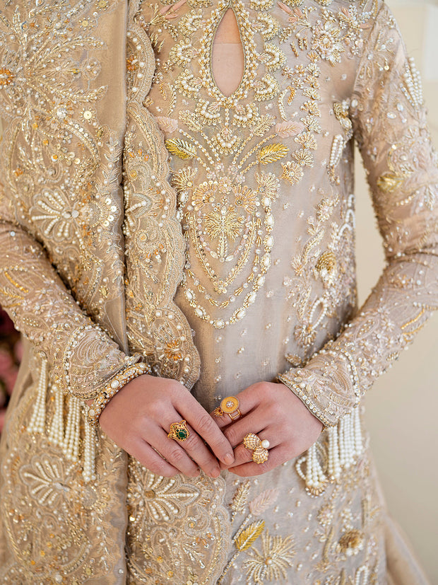 Long Skin Bridal Lehenga Kameez Pakistani Wedding Dress