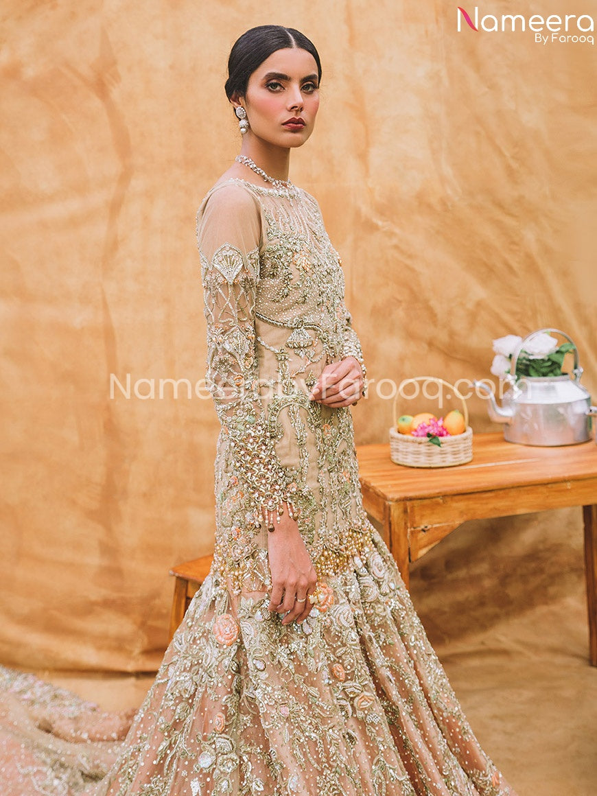 long tail bridal lehenga