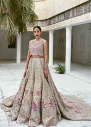 Long Tail Lehenga Bridal with Choli Dupatta